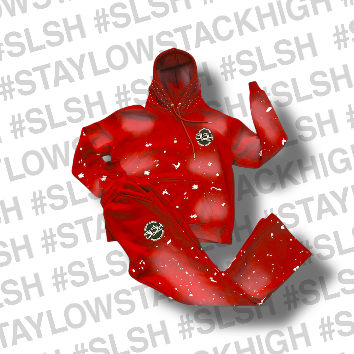 Red Flare Bottom Sweatsuit