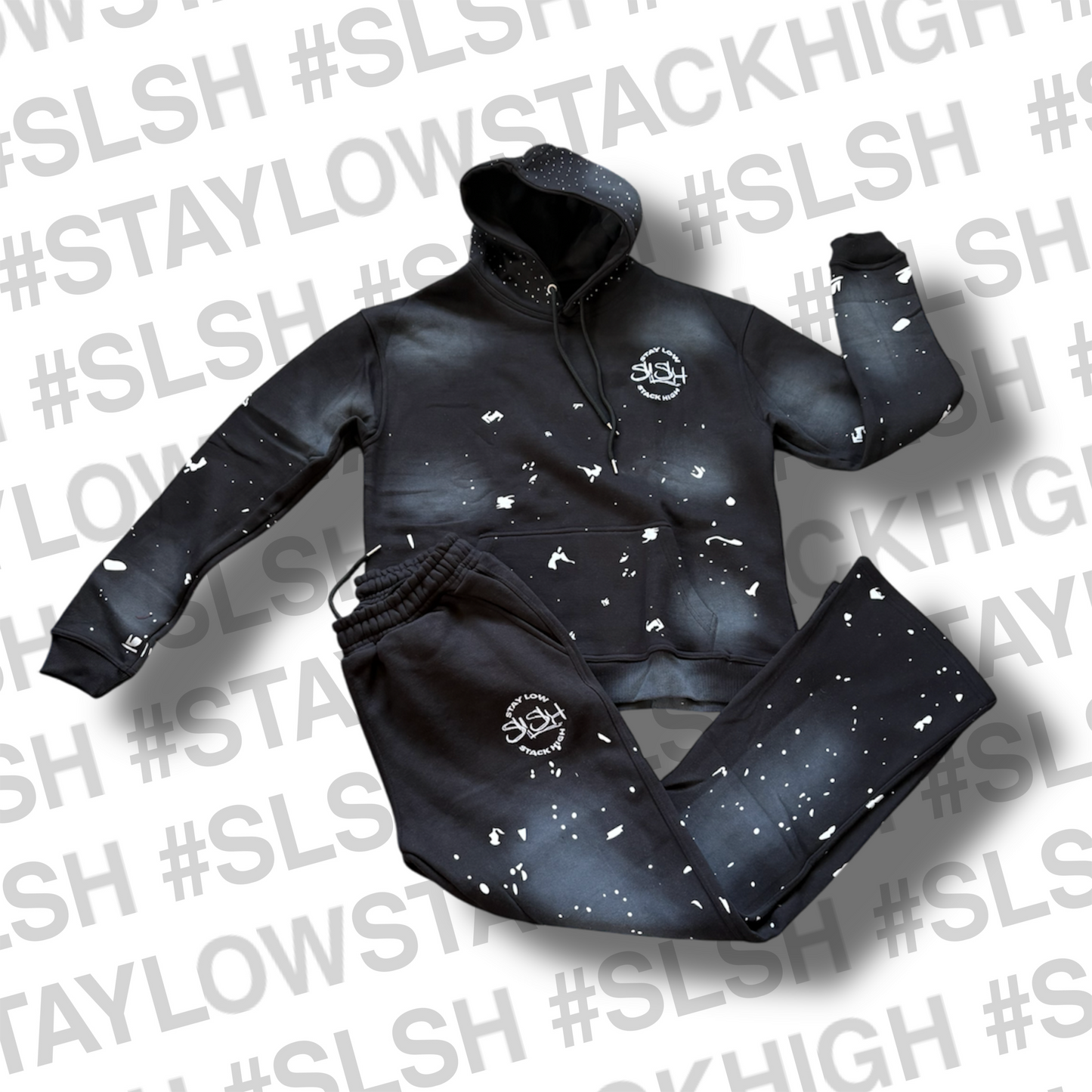 Black Flare Bottom Sweatsuit