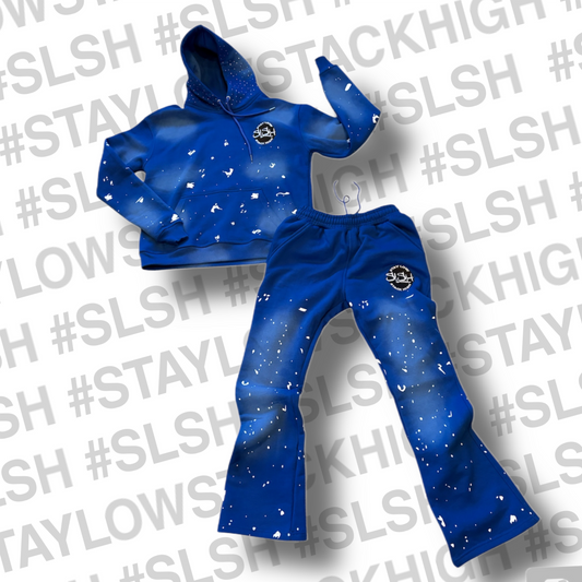 Blue Flare Bottom Sweatsuit
