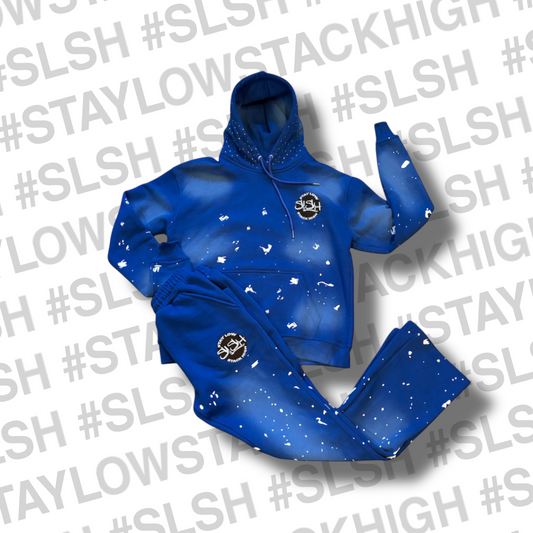 Blue Flare Bottom Sweatsuit